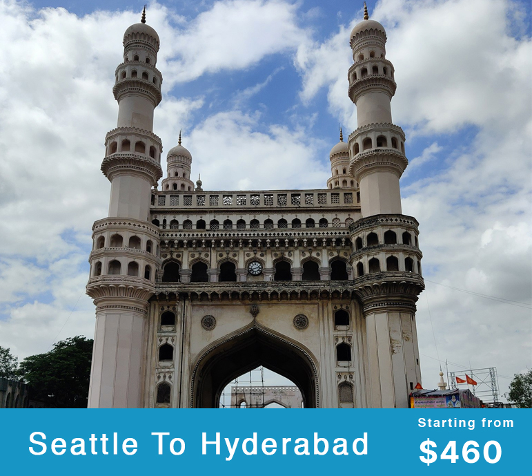 Book flights from Seattle to Hyderabad