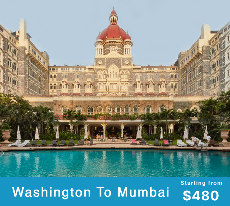 Book flights from Washington to Mumbai